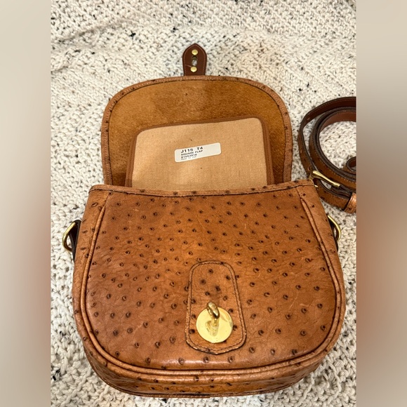 Dooney and Bourke Ostrich Square Flap Bag - Picture 4 of 6